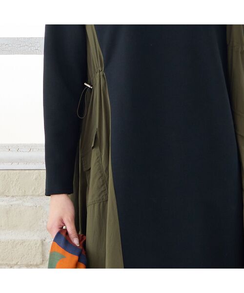 missel / ミゼール ミニ丈・ひざ丈ワンピース | 【洗える・3L/4Lサイズあり】タフタドッキングワンピース | 詳細10