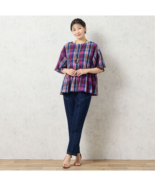 missel / ミゼール シャツ・ブラウス | 【洗える】マドラスチェック ペプラムブラウス | 詳細8