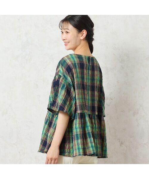 missel / ミゼール シャツ・ブラウス | 【洗える】マドラスチェック ペプラムブラウス | 詳細10