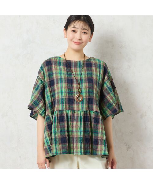 missel / ミゼール シャツ・ブラウス | 【洗える】マドラスチェック ペプラムブラウス | 詳細11