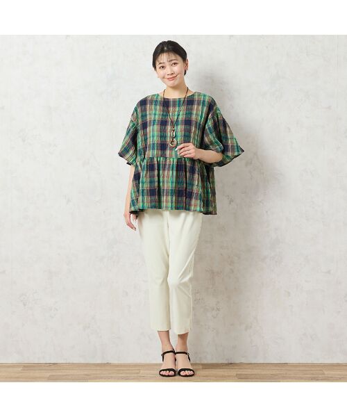 missel / ミゼール シャツ・ブラウス | 【洗える】マドラスチェック ペプラムブラウス | 詳細15
