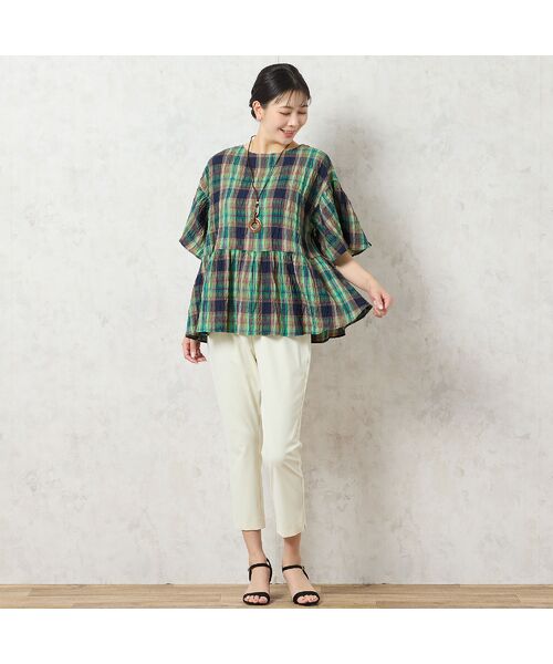 missel / ミゼール シャツ・ブラウス | 【洗える】マドラスチェック ペプラムブラウス | 詳細16