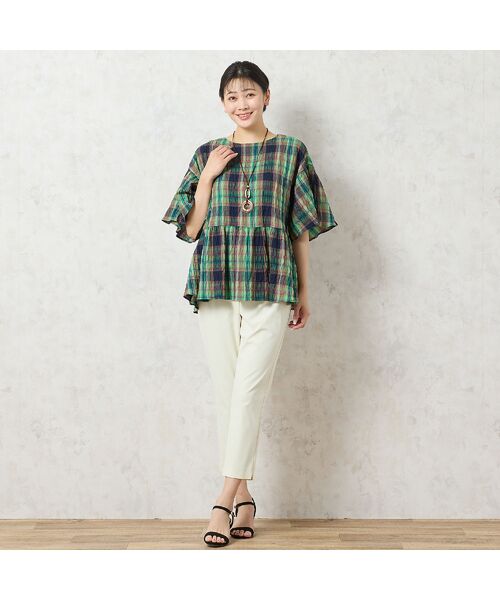 missel / ミゼール シャツ・ブラウス | 【洗える】マドラスチェック ペプラムブラウス | 詳細17
