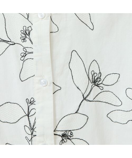 missel / ミゼール シャツ・ブラウス | 【洗える・綿100%】綿ローン花刺繍シャツ | 詳細3