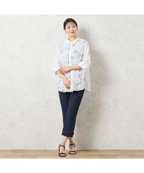 missel / ミゼール シャツ・ブラウス | 【洗える・綿100%】綿ローン花刺繍シャツ | 詳細4