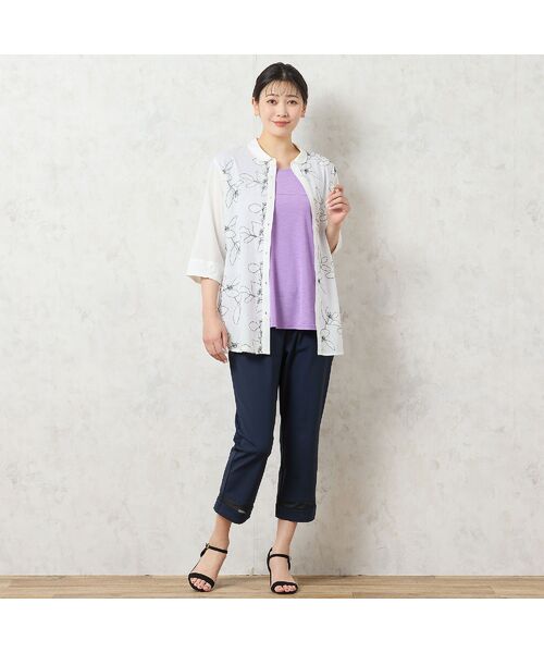 missel / ミゼール シャツ・ブラウス | 【洗える・綿100%】綿ローン花刺繍シャツ | 詳細5