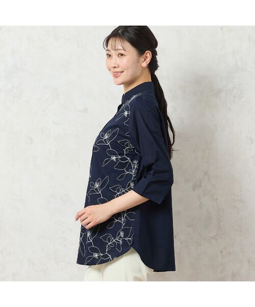 missel / ミゼール シャツ・ブラウス | 【洗える・綿100%】綿ローン花刺繍シャツ | 詳細7