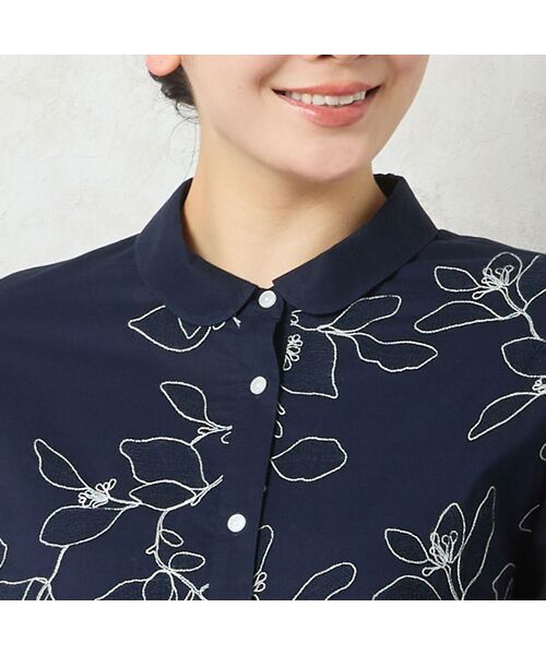 missel / ミゼール シャツ・ブラウス | 【洗える・綿100%】綿ローン花刺繍シャツ | 詳細9