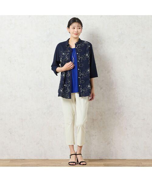 missel / ミゼール シャツ・ブラウス | 【洗える・綿100%】綿ローン花刺繍シャツ | 詳細12