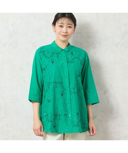 missel / ミゼール シャツ・ブラウス | 【洗える・綿100%】綿ローン花刺繍シャツ | 詳細13