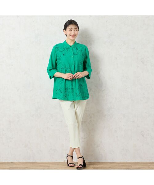 missel / ミゼール シャツ・ブラウス | 【洗える・綿100%】綿ローン花刺繍シャツ | 詳細16