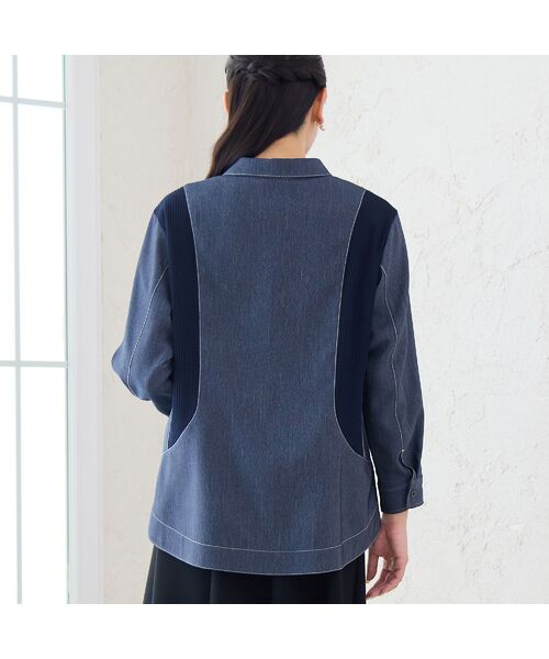 missel / ミゼール シャツ・ブラウス | 【洗える】リブ使いデニムシャツ | 詳細1