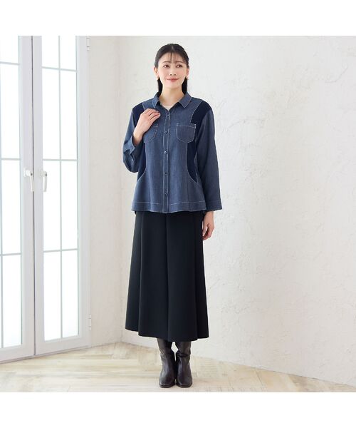 missel / ミゼール シャツ・ブラウス | 【洗える】リブ使いデニムシャツ | 詳細10