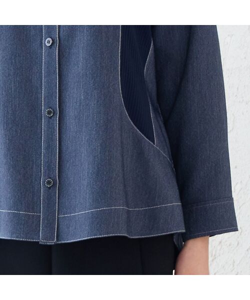 missel / ミゼール シャツ・ブラウス | 【洗える】リブ使いデニムシャツ | 詳細5