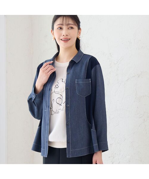 missel / ミゼール シャツ・ブラウス | 【洗える】リブ使いデニムシャツ | 詳細6