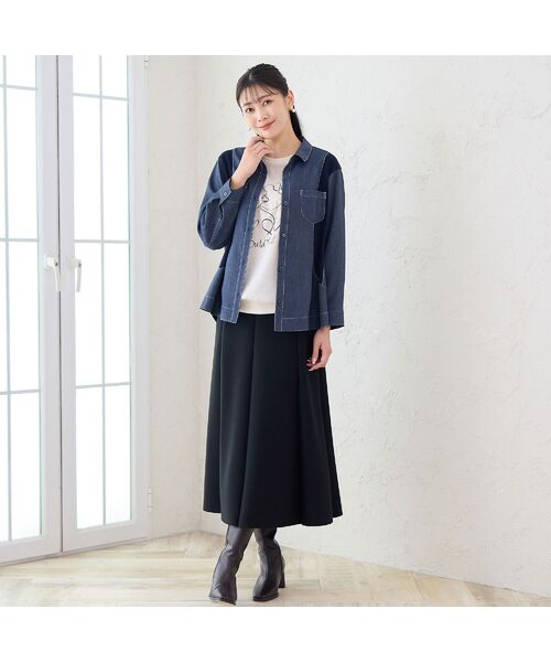 missel / ミゼール シャツ・ブラウス | 【洗える】リブ使いデニムシャツ | 詳細9