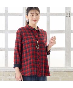 missel / ミゼール シャツ・ブラウス | 【WEB限定カラーあり・3L/4Lサイズあり】ウールチェックシャツ