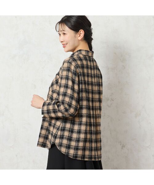 missel / ミゼール シャツ・ブラウス | 【WEB限定カラーあり・3L/4Lサイズあり】ウールチェックシャツ | 詳細2