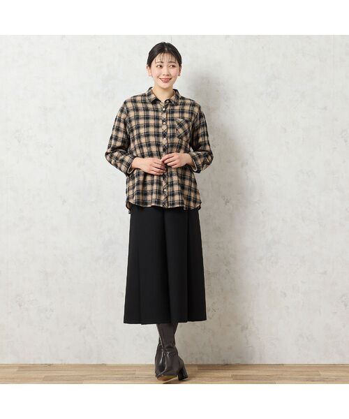 missel / ミゼール シャツ・ブラウス | 【WEB限定カラーあり・3L/4Lサイズあり】ウールチェックシャツ | 詳細5