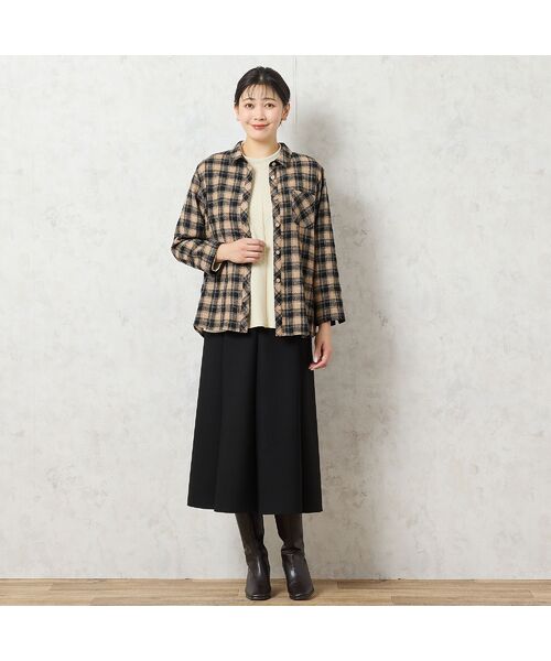 missel / ミゼール シャツ・ブラウス | 【WEB限定カラーあり・3L/4Lサイズあり】ウールチェックシャツ | 詳細6