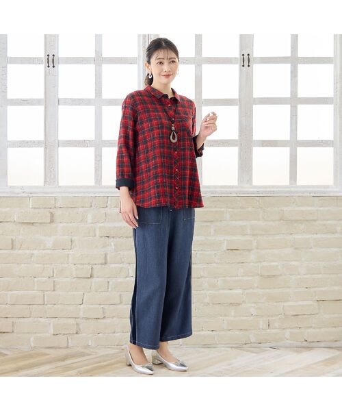 missel / ミゼール シャツ・ブラウス | 【WEB限定カラーあり・3L/4Lサイズあり】ウールチェックシャツ | 詳細12