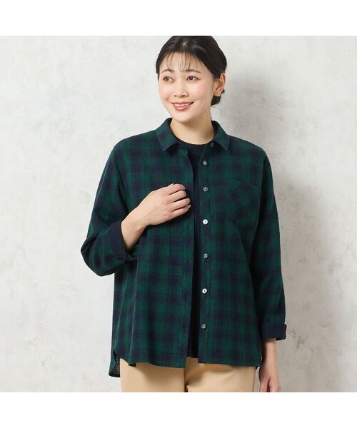 missel / ミゼール シャツ・ブラウス | 【WEB限定カラーあり・3L/4Lサイズあり】ウールチェックシャツ | 詳細13