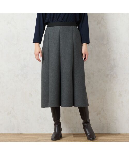 missel / ミゼール ミニ・ひざ丈スカート | 【3L/4Lサイズあり】ダンボールニットAラインスカート | 詳細1