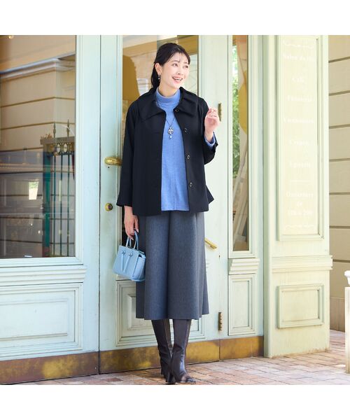 missel / ミゼール ミニ・ひざ丈スカート | 【3L/4Lサイズあり】ダンボールニットAラインスカート | 詳細8