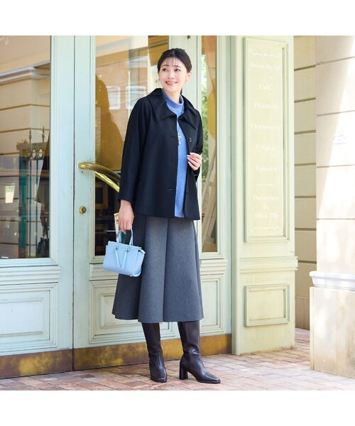 missel / ミゼール ミニ・ひざ丈スカート | 【3L/4Lサイズあり】ダンボールニットAラインスカート | 詳細9