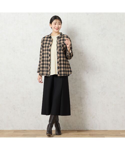 missel / ミゼール ミニ・ひざ丈スカート | 【3L/4Lサイズあり】ダンボールニットAラインスカート | 詳細16