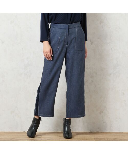 missel / ミゼール その他パンツ | 【洗える・3L/4Lサイズあり】サイドラインデニムパンツ | 詳細1