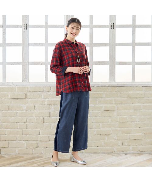 missel / ミゼール その他パンツ | 【洗える・3L/4Lサイズあり】サイドラインデニムパンツ | 詳細11