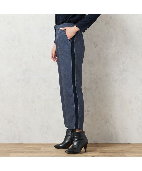 missel / ミゼール その他パンツ | 【洗える・3L/4Lサイズあり】サイドラインデニムパンツ | 詳細3