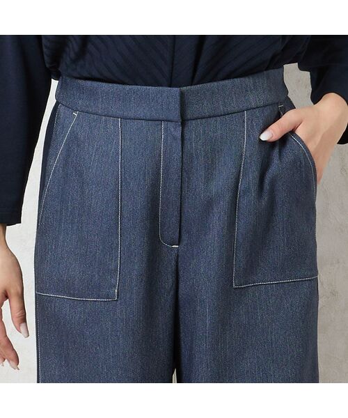 missel / ミゼール その他パンツ | 【洗える・3L/4Lサイズあり】サイドラインデニムパンツ | 詳細4