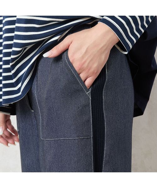 missel / ミゼール その他パンツ | 【洗える・3L/4Lサイズあり】サイドラインデニムパンツ | 詳細5