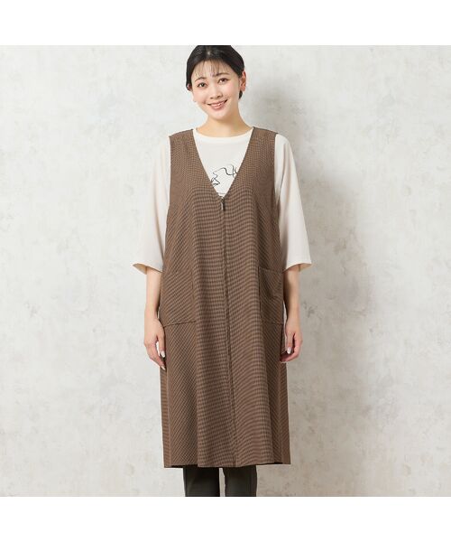 missel / ミゼール ミニ丈・ひざ丈ワンピース | 【洗える】千鳥柄ジャンパースカート | 詳細1