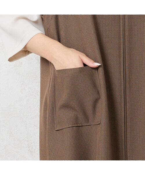 missel / ミゼール ミニ丈・ひざ丈ワンピース | 【洗える】千鳥柄ジャンパースカート | 詳細4