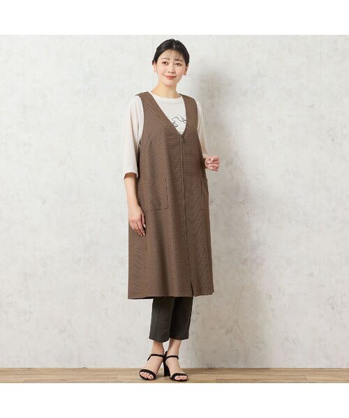 missel / ミゼール ミニ丈・ひざ丈ワンピース | 【洗える】千鳥柄ジャンパースカート | 詳細5