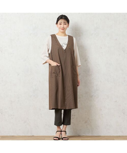 missel / ミゼール ミニ丈・ひざ丈ワンピース | 【洗える】千鳥柄ジャンパースカート | 詳細6