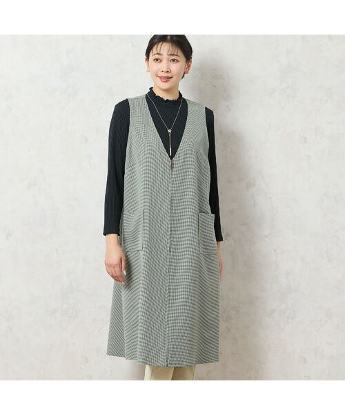 missel / ミゼール ミニ丈・ひざ丈ワンピース | 【洗える】千鳥柄ジャンパースカート | 詳細10