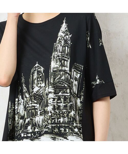 missel / ミゼール カットソー | 【洗える・日本製・綿100%】街並み柄コットンTシャツ | 詳細9