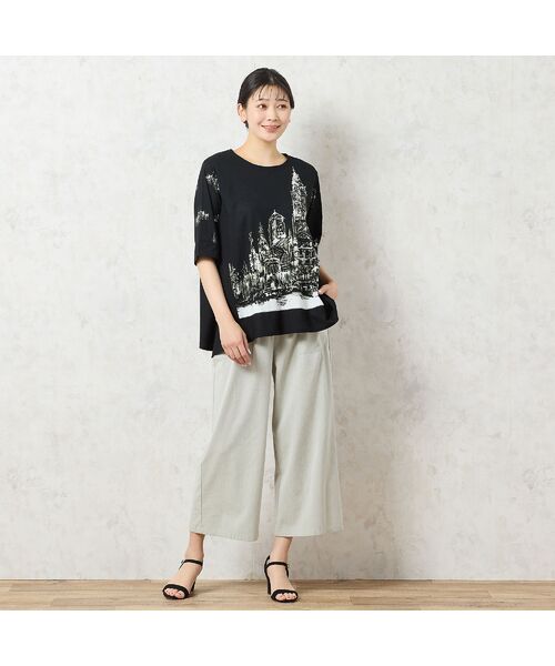 missel / ミゼール カットソー | 【洗える・日本製・綿100%】街並み柄コットンTシャツ | 詳細11