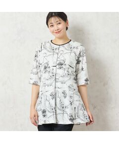 新品未使用タグ付◎ミゼール MISSEL 長袖チュニック3点セット カットソー 洗える】3色ケミカルレースチュニック（21122504