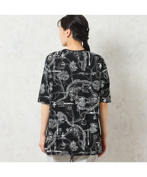 missel / ミゼール カットソー | 【洗える・日本製・綿100%】マップ柄コットンチュニック | 詳細7