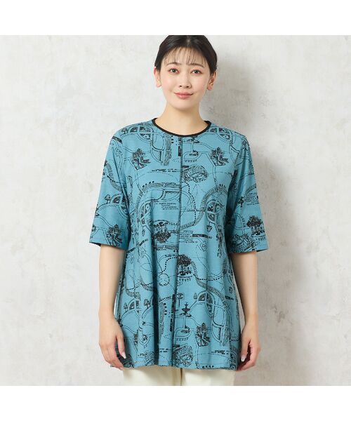 missel / ミゼール カットソー | 【洗える・日本製・綿100%】マップ柄コットンチュニック | 詳細13