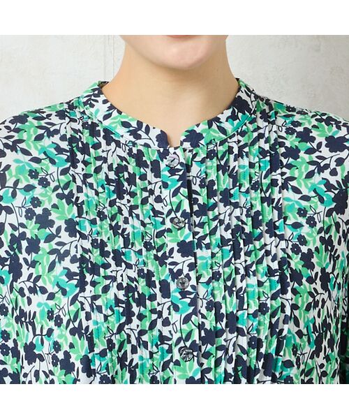 missel / ミゼール カットソー | 【人気デザイン・洗える】リーフ柄ピンタックカットソー | 詳細3