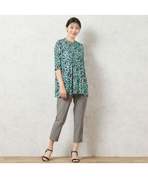 missel / ミゼール カットソー | 【人気デザイン・洗える】リーフ柄ピンタックカットソー | 詳細5