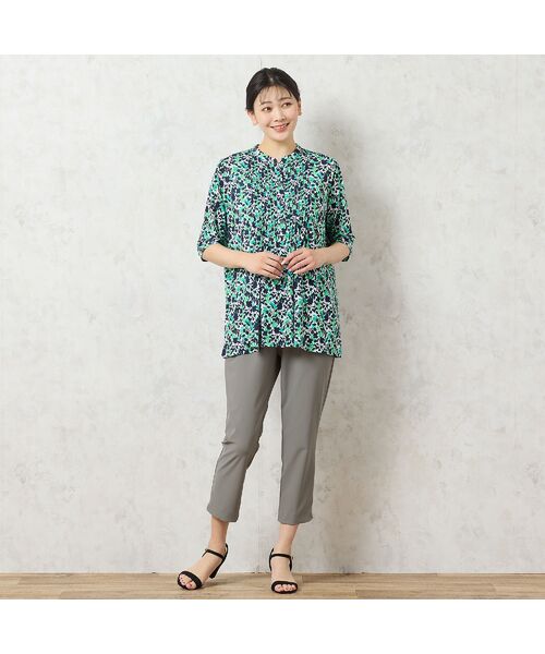 missel / ミゼール カットソー | 【人気デザイン・洗える】リーフ柄ピンタックカットソー | 詳細6