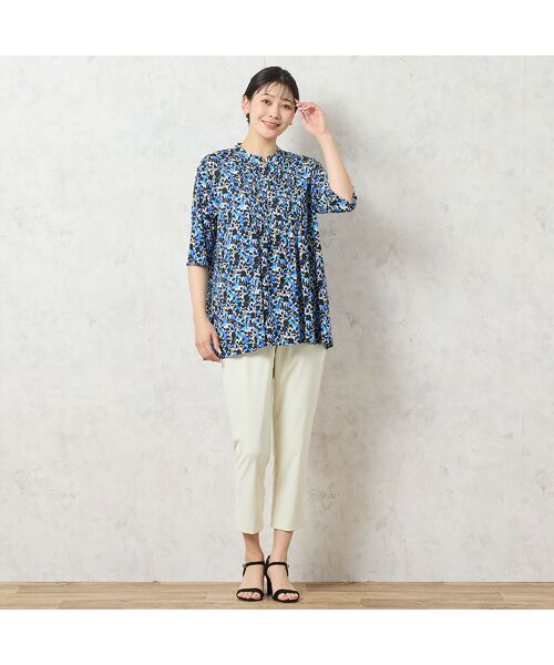 missel / ミゼール カットソー | 【人気デザイン・洗える】リーフ柄ピンタックカットソー | 詳細14