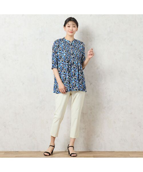 missel / ミゼール カットソー | 【人気デザイン・洗える】リーフ柄ピンタックカットソー | 詳細15